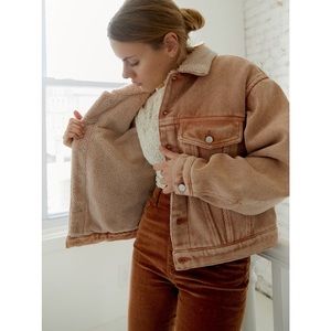 BDG river fleece lined denim jacket